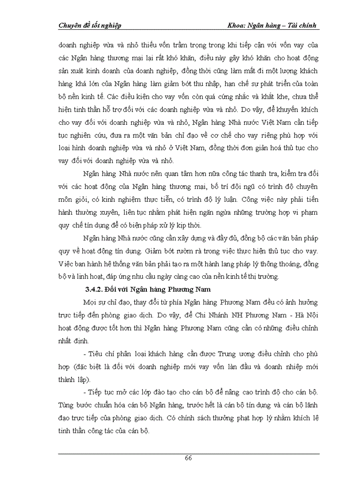 image for page Nâng cao chất lượng cho vay đối với Doanh nghiệp vừa và nhỏ tại chi nhánh Ngân Hàng Thương mại Cổ phần Phương Nam - CN Hà Nội