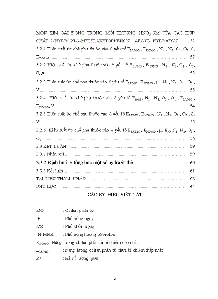 image for page Tổng hợp và nghiên cứu mối tương quan giữa cấu trúc electron và khả năng ức chế ăn mòn đồng kim loại trong môi trường HNO3 3M của một số hợp chất 2-hydroxi-3-metyl axetophenon aroyl hydrazon
