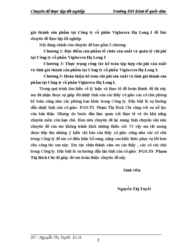 image for page Hoàn thiện Kế toán tập hợp chi phí sản xuất và tính giá thành sản phẩm tại Công ty cổ phần Viglacera Hạ Long I