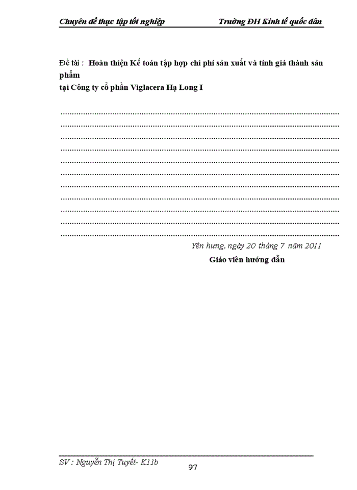 image for page Hoàn thiện Kế toán tập hợp chi phí sản xuất và tính giá thành sản phẩm tại Công ty cổ phần Viglacera Hạ Long I