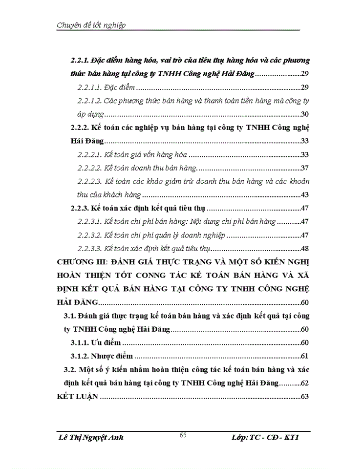 image for page Hoàn thiện công tác kế toán bán hàng và xác định kết quả bán hàng tại công ty Trách nhiệm hữu hạn Công nghệ Hải Đăng