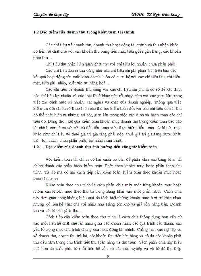 image for page Vận dụng quy trình kiểm toán vào kiểm toán khoản mục doanh thu trong kiểm toán Báo cáo tài chính do Công ty Trách nhiệm hữu hạn Tư vấn kế toán và kiểm toán Việt Nam thực hiện