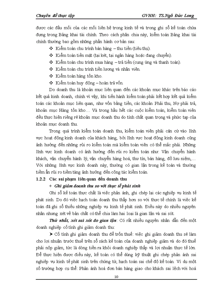 image for page Vận dụng quy trình kiểm toán vào kiểm toán khoản mục doanh thu trong kiểm toán Báo cáo tài chính do Công ty Trách nhiệm hữu hạn Tư vấn kế toán và kiểm toán Việt Nam thực hiện