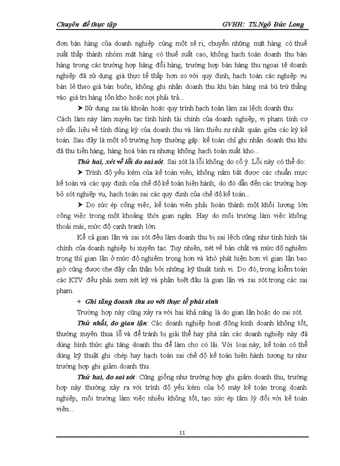 image for page Vận dụng quy trình kiểm toán vào kiểm toán khoản mục doanh thu trong kiểm toán Báo cáo tài chính do Công ty Trách nhiệm hữu hạn Tư vấn kế toán và kiểm toán Việt Nam thực hiện