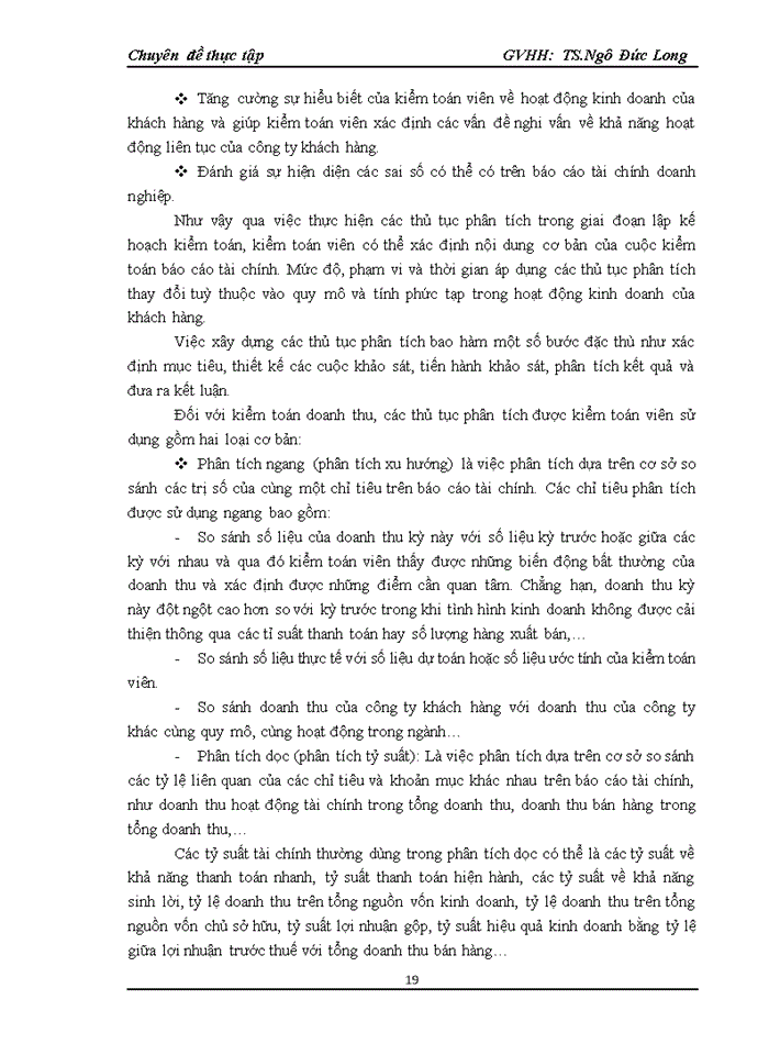 image for page Vận dụng quy trình kiểm toán vào kiểm toán khoản mục doanh thu trong kiểm toán Báo cáo tài chính do Công ty Trách nhiệm hữu hạn Tư vấn kế toán và kiểm toán Việt Nam thực hiện