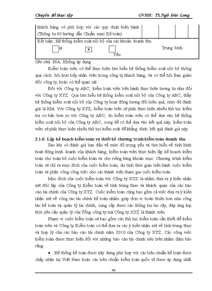 image for page Vận dụng quy trình kiểm toán vào kiểm toán khoản mục doanh thu trong kiểm toán Báo cáo tài chính do Công ty Trách nhiệm hữu hạn Tư vấn kế toán và kiểm toán Việt Nam thực hiện