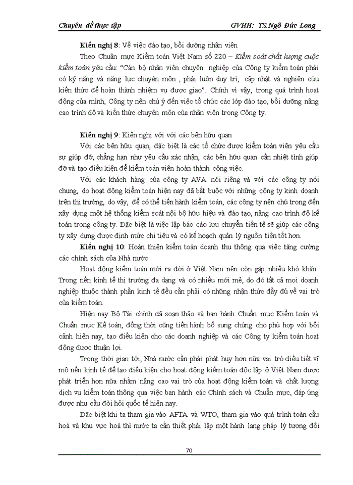 image for page Vận dụng quy trình kiểm toán vào kiểm toán khoản mục doanh thu trong kiểm toán Báo cáo tài chính do Công ty Trách nhiệm hữu hạn Tư vấn kế toán và kiểm toán Việt Nam thực hiện