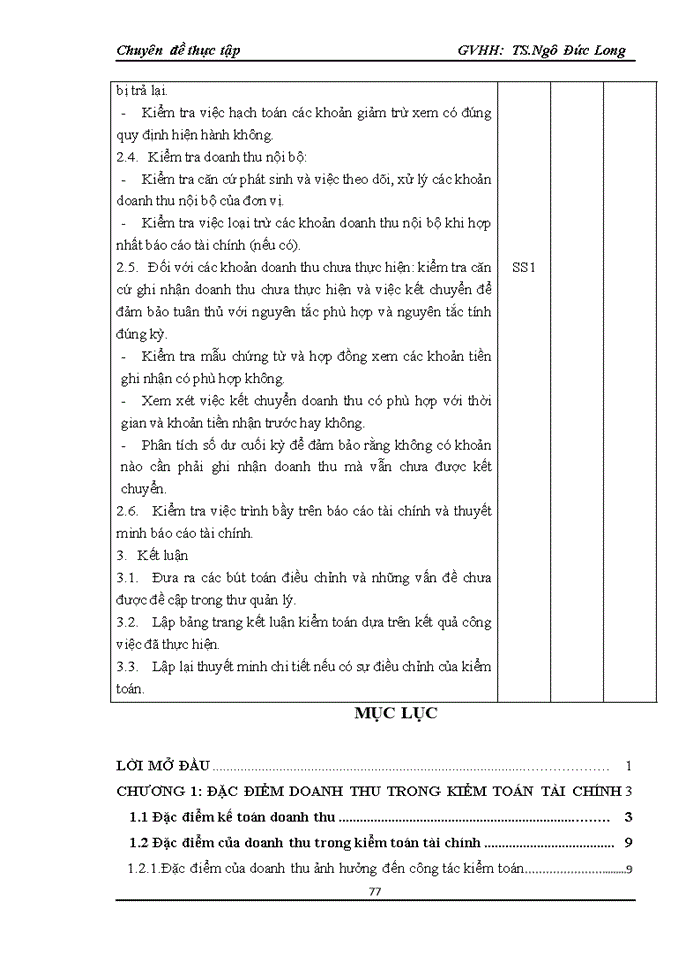 image for page Vận dụng quy trình kiểm toán vào kiểm toán khoản mục doanh thu trong kiểm toán Báo cáo tài chính do Công ty Trách nhiệm hữu hạn Tư vấn kế toán và kiểm toán Việt Nam thực hiện