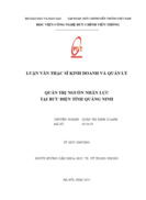 ThS Quản trị nguồn nhân lực tại Bưu điện tỉnh Quảng Ninh