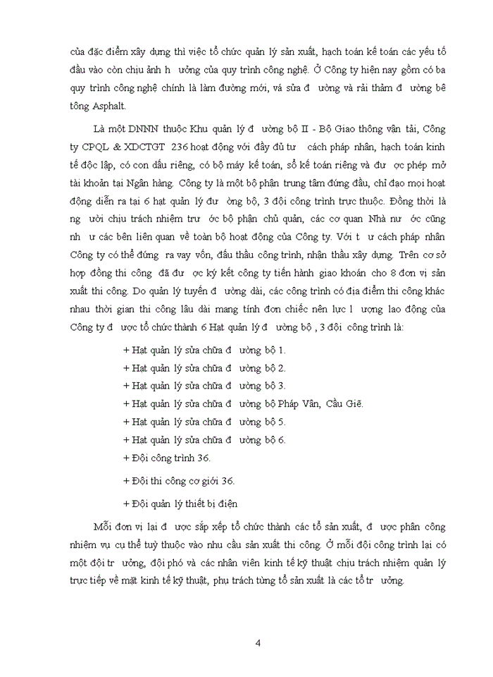 image for page Báo cáo Tổ chức bộ máy kế toán và hệ thống kế toán tại công ty Cổ Phàn Quản Lý Xây Dựng Công Trình Giao Thông 236