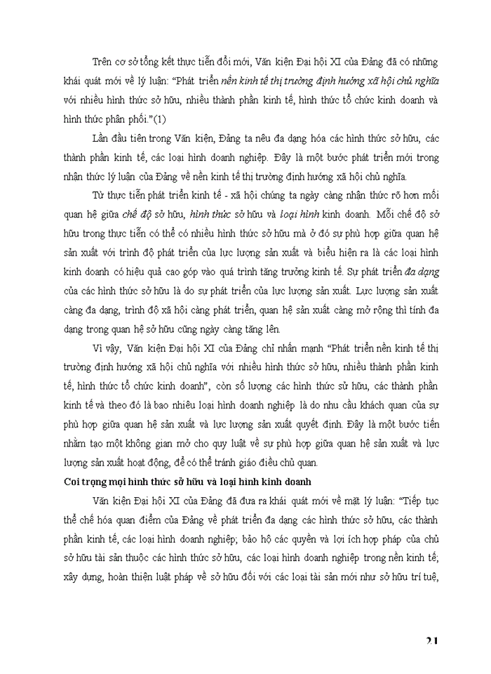image for page PHÂN TÍCH VỀ NHẬN THỨC PHÁT TRIỂN KINH TẾ NHIỀU THÀNH PHẦN QUA CÁC ĐẠI HỘI IX X VÀ XI CỦA ĐẢNG CỘNG SẢN VIỆT NAM