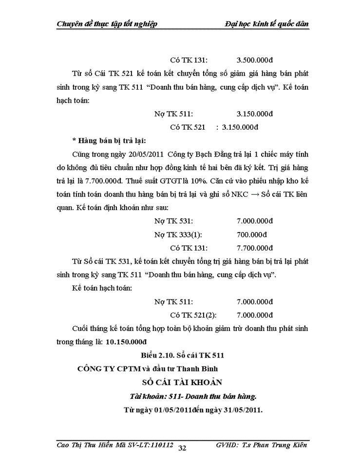 image for page Hoàn thiện kế toán bán hàng và xác định kết quả kinh doanh tại Công ty Cổ phần thương mại và đầu tư Thanh Bình