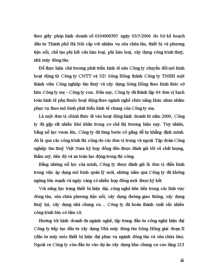 image for page Báo cáo thực tập tổng hợp tại Công ty Trách nhiệm hữu hạn một thành viên Công nghiệp tàu thủy và xây dựng Sông Hồng