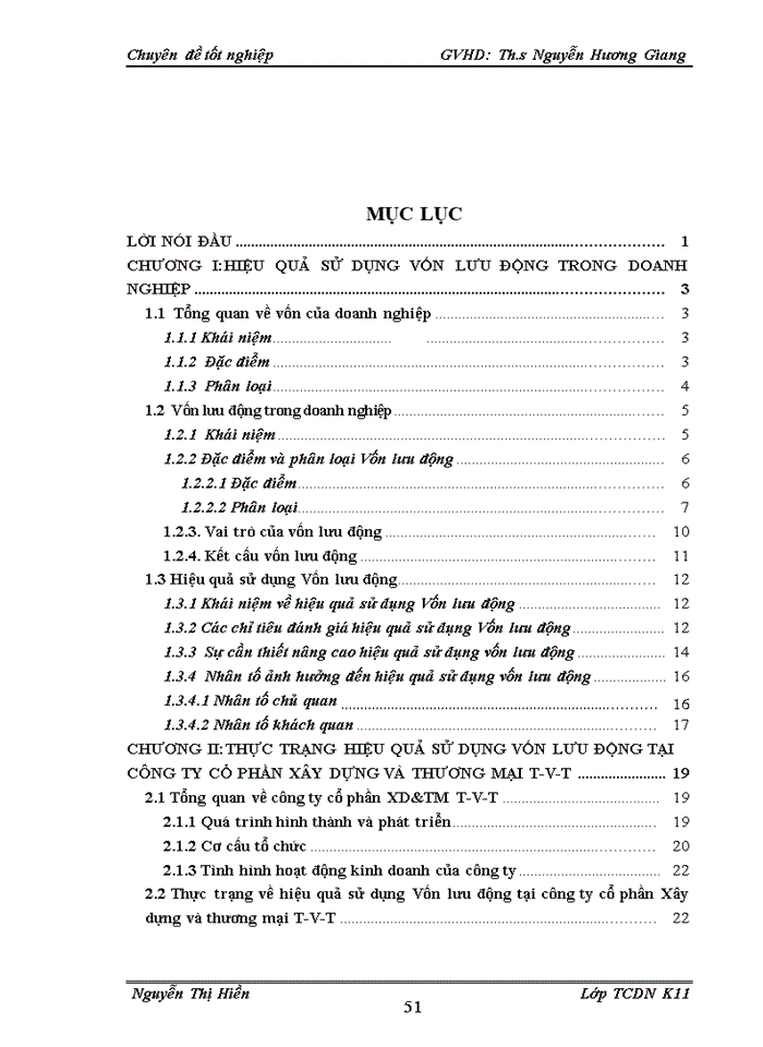 image for page Nâng cao hiệu quả sử dụng vốn lưu động tại Công ty cổ phần Xây dựng và Thương mại T-V-T