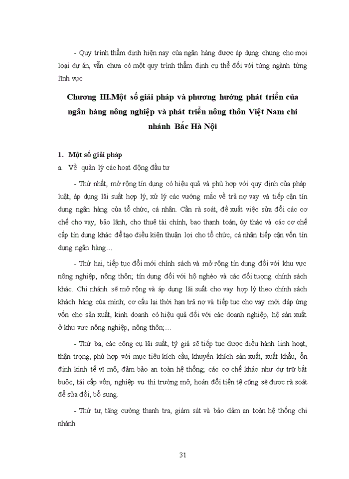 image for page Báo cáo Thực trạng quản lý hoạt động đầu tư và thẩm định dự án đầu tư tại ngân hàng nông nghiệp và phát triển nông thôn Việt Nam chi nhánh Bắc Hà Nội