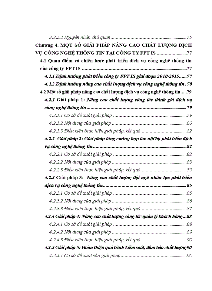 Một số giải pháp nâng cao chất lượng dịch vụ công nghệ thông tin tại công ty Trách nhiệm hữu hạn Hệ Thống Thông Tin FPT