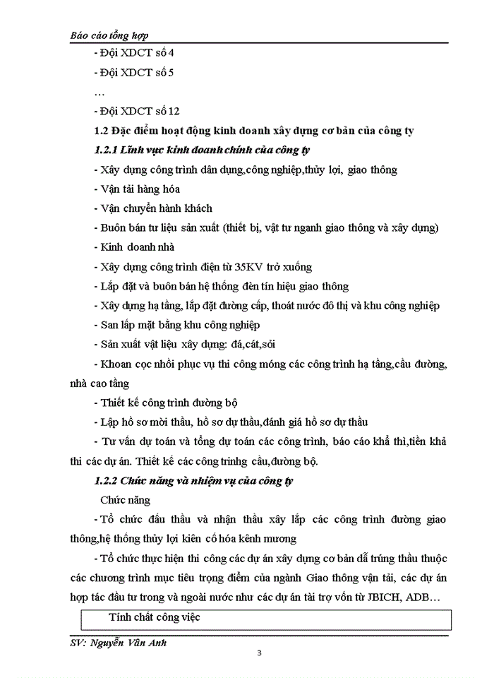 image for page Báo cáo tại Công ty cổ phần vận tải và xây dựng công trình