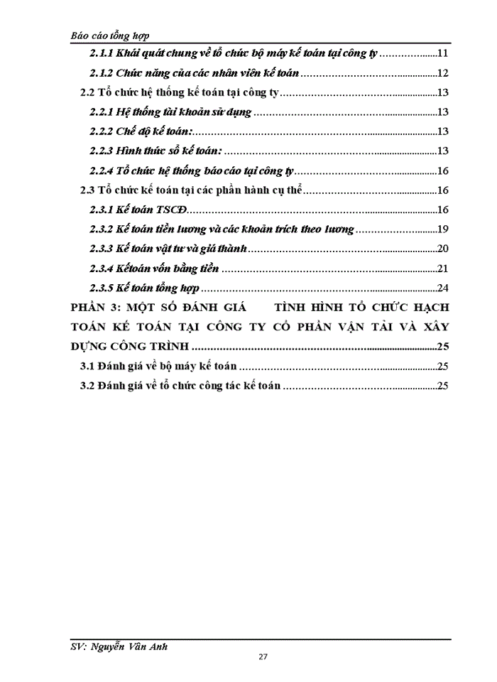 image for page Báo cáo tại Công ty cổ phần vận tải và xây dựng công trình