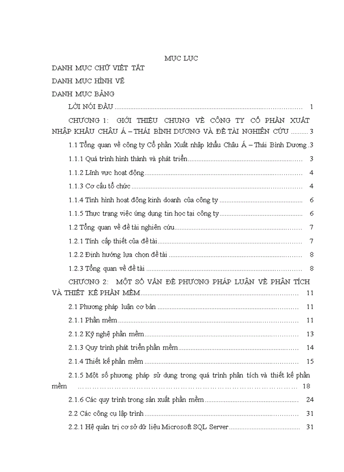 image for page Phân tích và thiết kế phần mềm quản lý kho cho Công ty Cổ phần xuất nhập khẩu Châu Á Thái Bình Dương