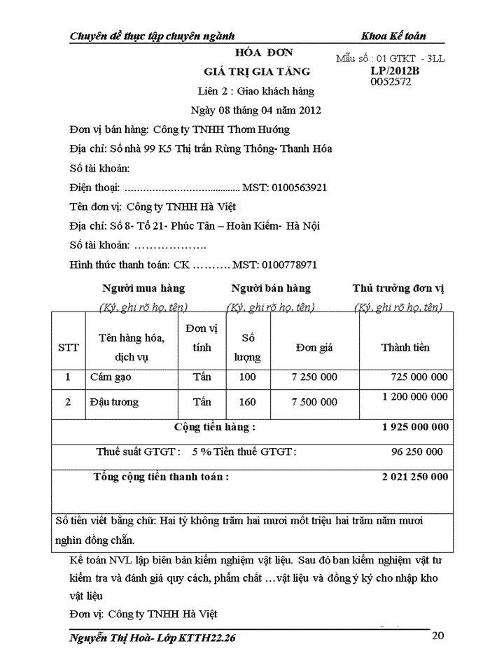 image for page Hoàn thiện kế toán nguyên vật liệu tại Công ty Trách nhiệm hữu hạn Hà Việt