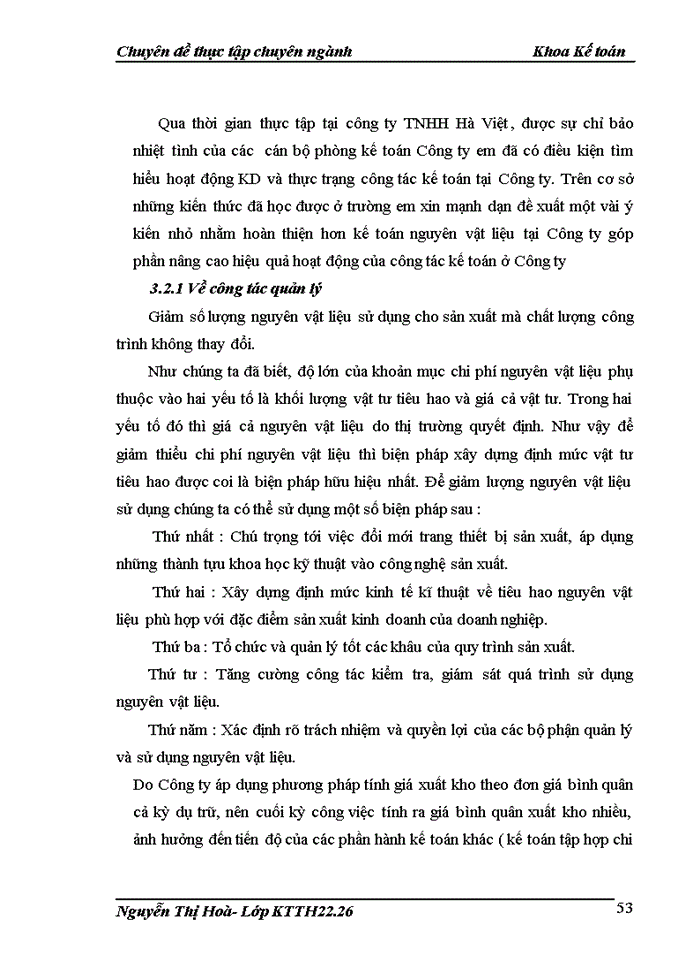 image for page Hoàn thiện kế toán nguyên vật liệu tại Công ty Trách nhiệm hữu hạn Hà Việt