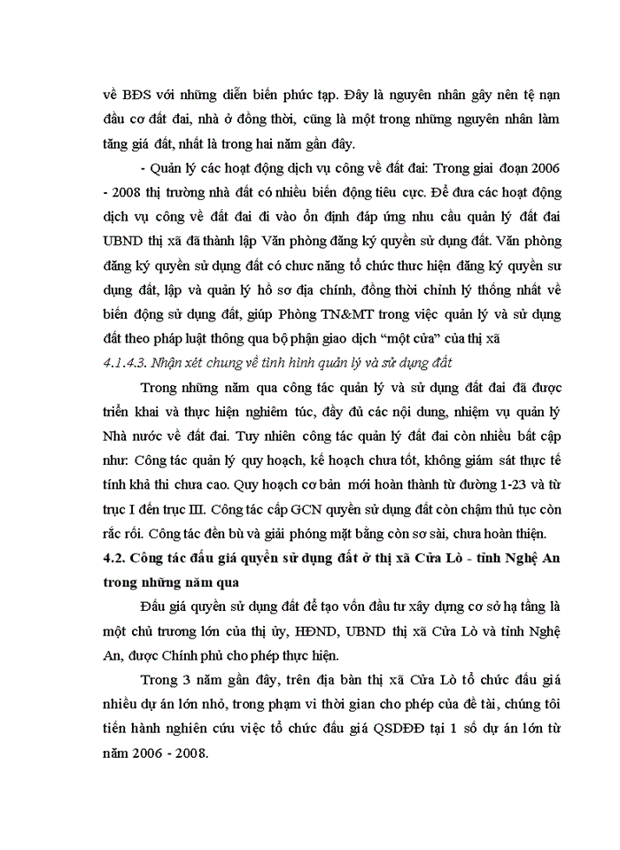 image for page Đánh giá hiệu quả của công tác đấu giá quyền sử dụng đất trên địa bàn thị xã Cửa Lò - tỉnh Nghệ An