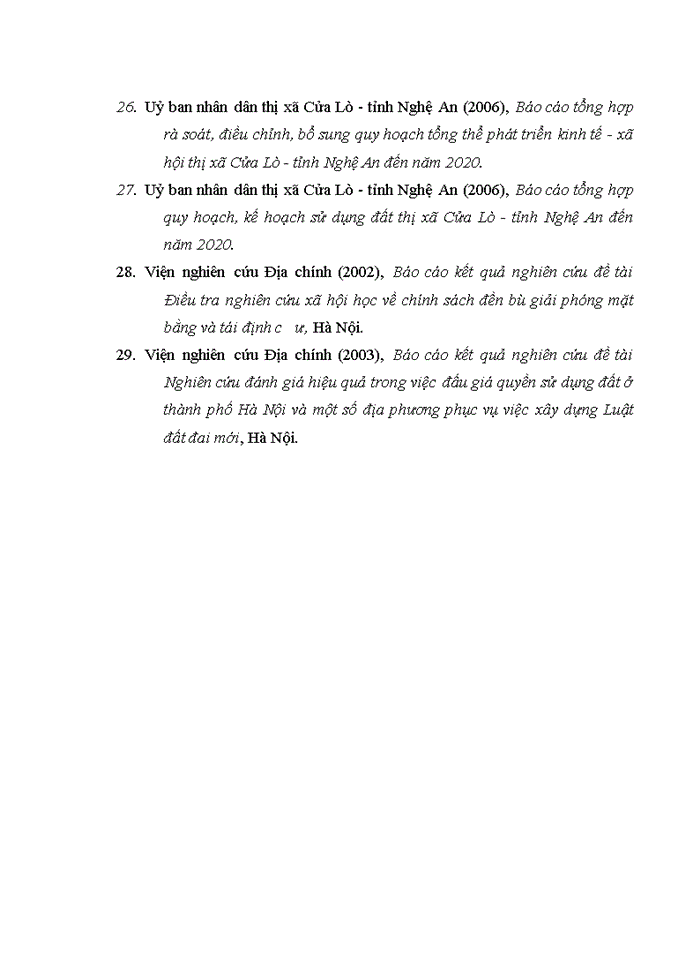 image for page Đánh giá hiệu quả của công tác đấu giá quyền sử dụng đất trên địa bàn thị xã Cửa Lò - tỉnh Nghệ An