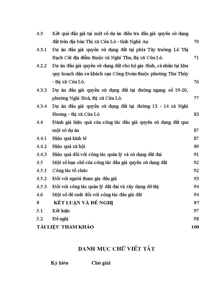 image for page Đánh giá hiệu quả của công tác đấu giá quyền sử dụng đất trên địa bàn thị xã Cửa Lò - tỉnh Nghệ An