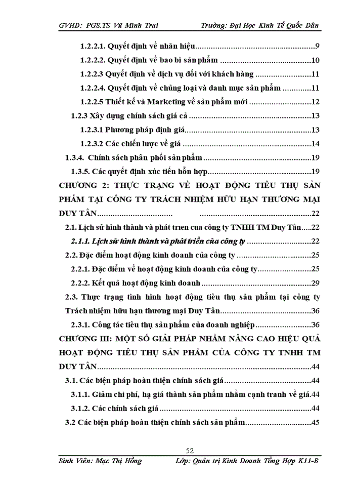 image for page Một số giải pháp nhằm nâng cao hiệu quả hoạt động tiêu thụ sản phẩm tại Công ty Trách nhiệm hữu hạn thương mại Duy Tân
