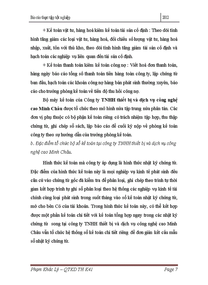 image for page Báo cáo Công ty Trách nhiệm hữu hạn thiết bị và dịch vụ công nghệ cao Minh Châu