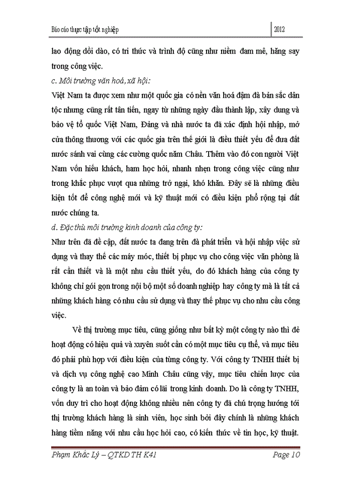 image for page Báo cáo Công ty Trách nhiệm hữu hạn thiết bị và dịch vụ công nghệ cao Minh Châu