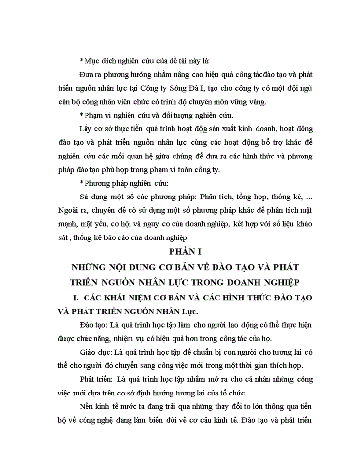 image for page HIỆU QUẢ CÔNG TÁC ĐÀO TẠO VÀ PHÁT TRIỂN NGUỒN NHÂN LỰC CỦA CÔNG TY SÔNG ĐÀ I