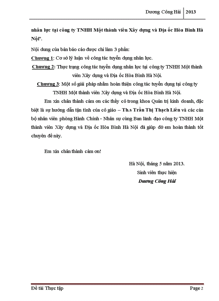 image for page Hoàn thiện công tác tuyển dụng nhân lực tại công ty Trách nhiệm hữu hạn Một thành viên Xây dựng và Địa ốc Hòa Bình Hà Nội