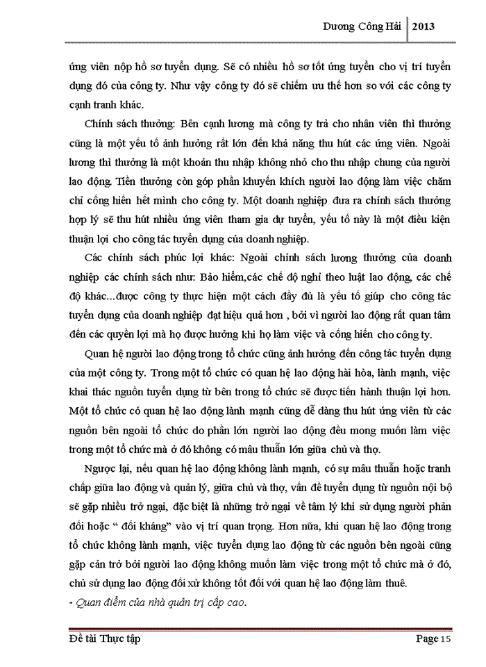 image for page Hoàn thiện công tác tuyển dụng nhân lực tại công ty Trách nhiệm hữu hạn Một thành viên Xây dựng và Địa ốc Hòa Bình Hà Nội