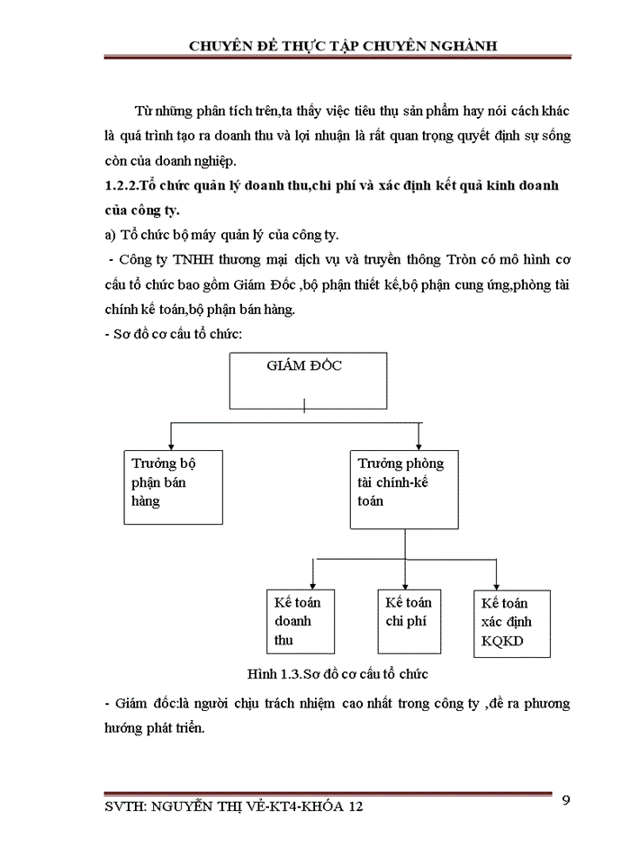 image for page Kế toán doanh thu chi phí và xác định kết quả kinh doanh tại Công ty Trách nhiệm hữu hạn thương mại dịch vụ và truyền thông Tròn