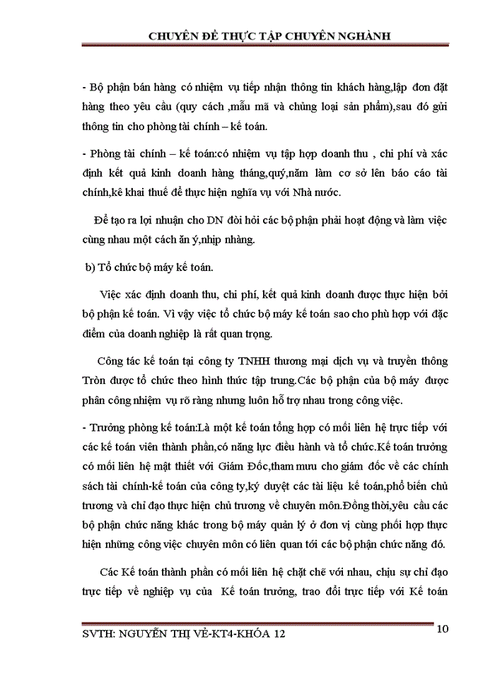 image for page Kế toán doanh thu chi phí và xác định kết quả kinh doanh tại Công ty Trách nhiệm hữu hạn thương mại dịch vụ và truyền thông Tròn