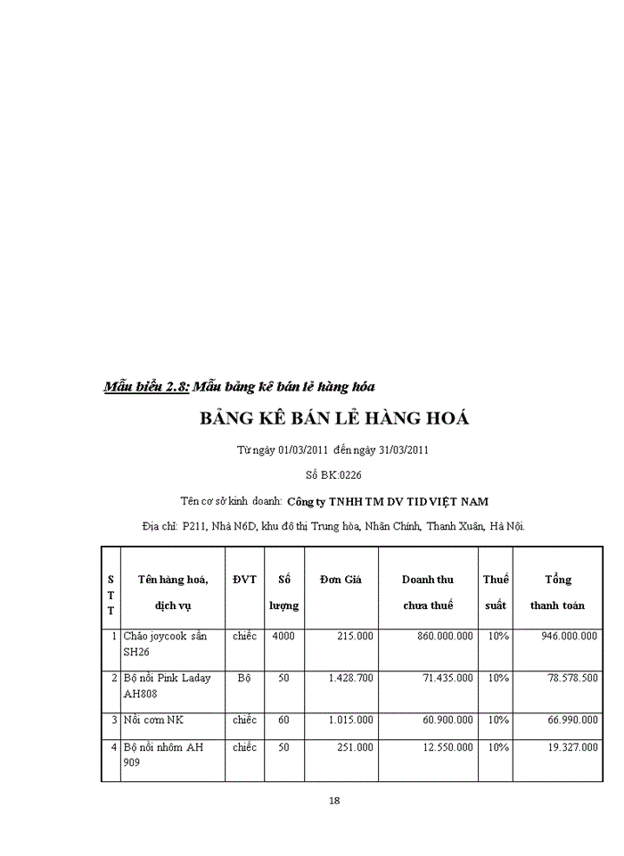 image for page Thực trạng kế toán doanh thu chi phí và xác định kết quả kinh doanh tại Công ty Trách nhiệm hữu hạn DỊCH VỤ TID VIỆT NAM
