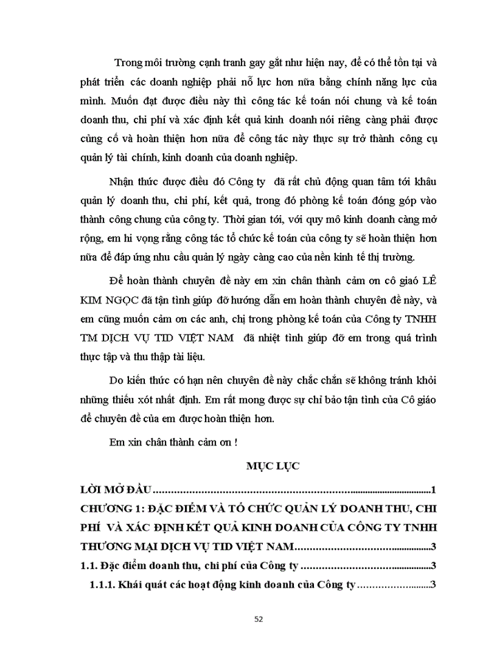 image for page Thực trạng kế toán doanh thu chi phí và xác định kết quả kinh doanh tại Công ty Trách nhiệm hữu hạn DỊCH VỤ TID VIỆT NAM