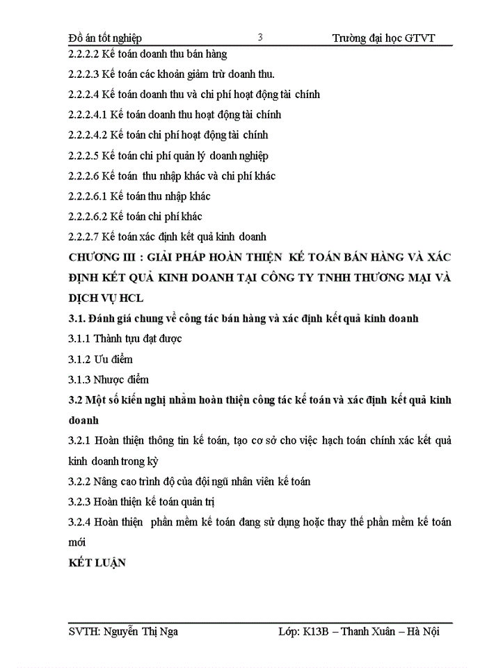 image for page Kế toán bán hàng và xác định kết quả kinh doanh tại Công ty Trách nhiệm hữu hạn thương mại và dịch vụ HCL