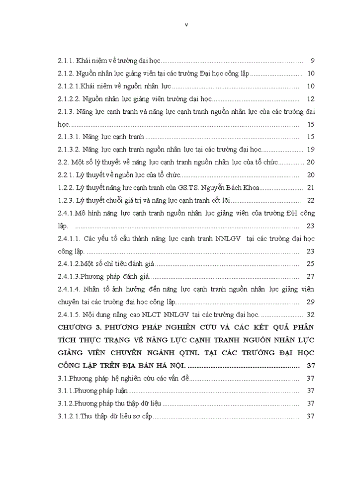 image for page Ths Nâng cao năng lực cạnh tranh nguồn nhân lực giảng viên chuyên ngành QTNL của trường đại học công lập trên địa bàn thành phố Hà Nội