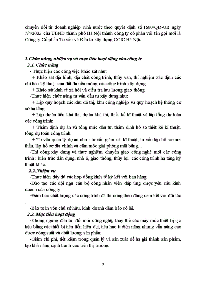 image for page Báo cáo Công ty Cổ phần Tư vấn và Đầu Tư Xây Dựng CCIC HN