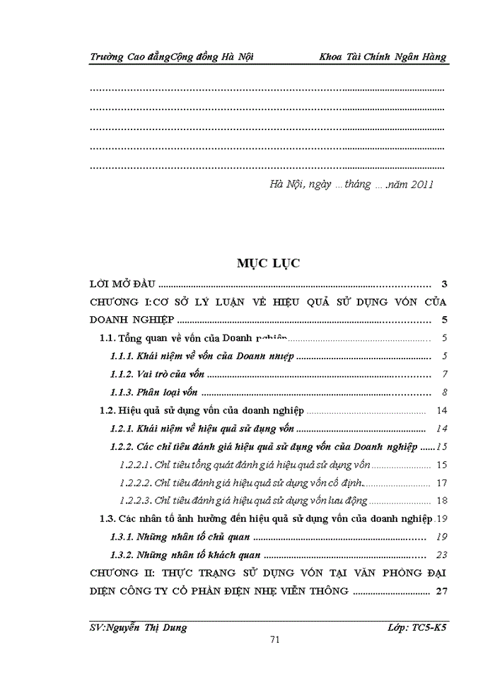 image for page Giải pháp quản lý và nâng cao hiệu quả sử dụng vốn tại Văn phòng đại diện Công ty Cổ phần Điện nhẹ Viễn thông