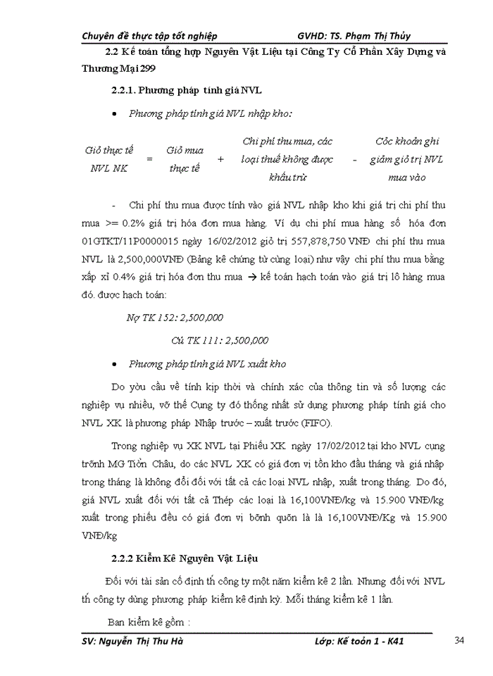 image for page Hoàn thiện kế toán Nguyên vật liệu tại Công ty Cổ Phần Xây Dựng và Thương Mại 299
