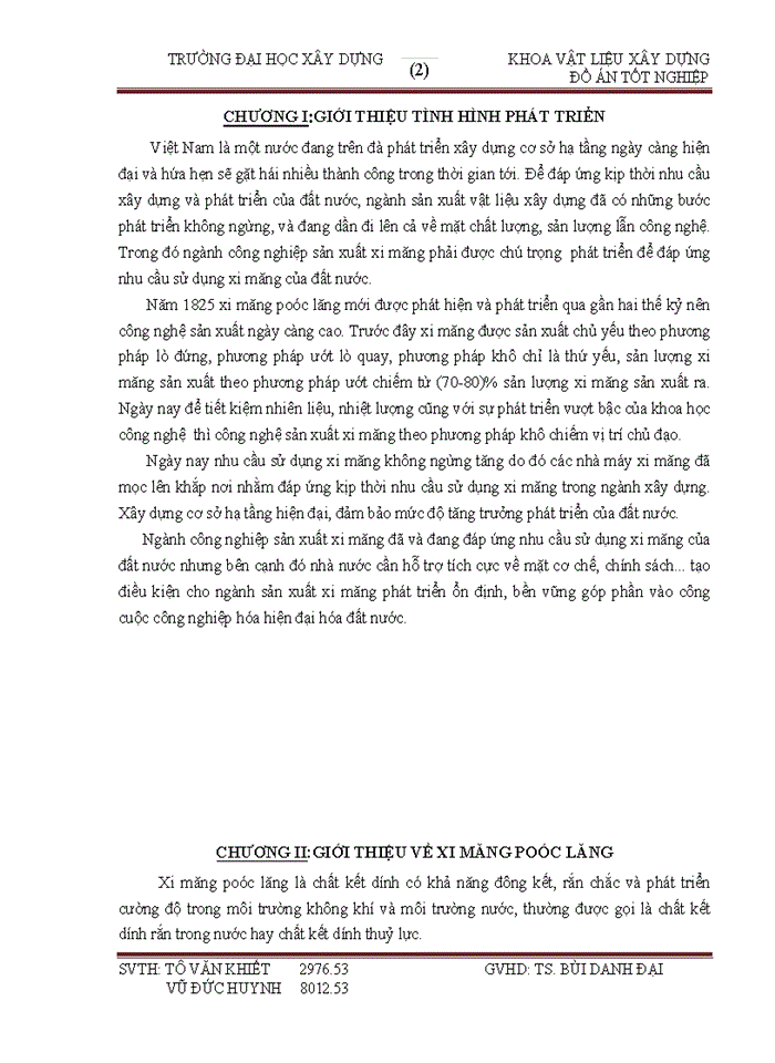 image for page Đồ án Thiết kế nhà máy sản xuất xi măng pooc lăng công suất 1 5 triệu tấn xi măng năm theo công nghệ lò quay phương pháp khô Sản phẩm của nhà máy bao gồm xi măng PCB30 chiếm 70 và xi măng PC40 chiếm 30