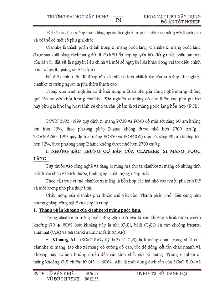 image for page Đồ án Thiết kế nhà máy sản xuất xi măng pooc lăng công suất 1 5 triệu tấn xi măng năm theo công nghệ lò quay phương pháp khô Sản phẩm của nhà máy bao gồm xi măng PCB30 chiếm 70 và xi măng PC40 chiếm 30