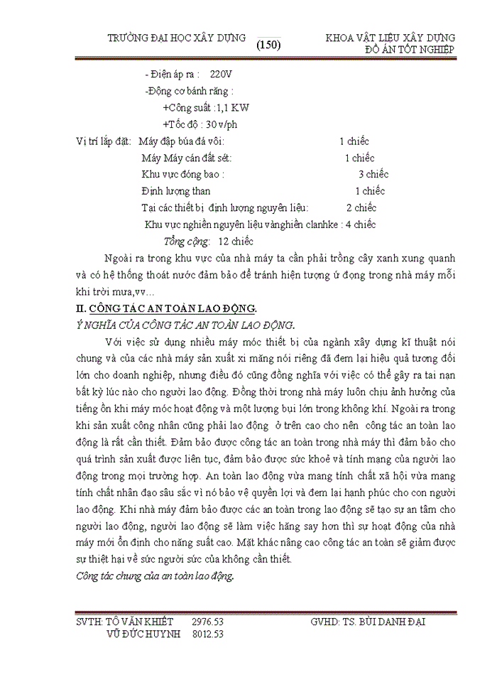 image for page Đồ án Thiết kế nhà máy sản xuất xi măng pooc lăng công suất 1 5 triệu tấn xi măng năm theo công nghệ lò quay phương pháp khô Sản phẩm của nhà máy bao gồm xi măng PCB30 chiếm 70 và xi măng PC40 chiếm 30