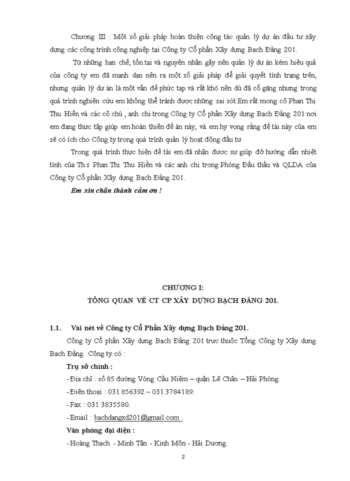 image for page Hoàn thiện công tác quản lý dự án đầu tư xây dựng các công trình công nghiệp tại Công ty Cổ phần Xây dựng Bạch Đằng 201