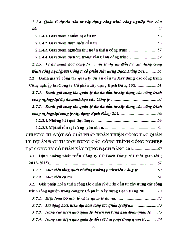 image for page Hoàn thiện công tác quản lý dự án đầu tư xây dựng các công trình công nghiệp tại Công ty Cổ phần Xây dựng Bạch Đằng 201