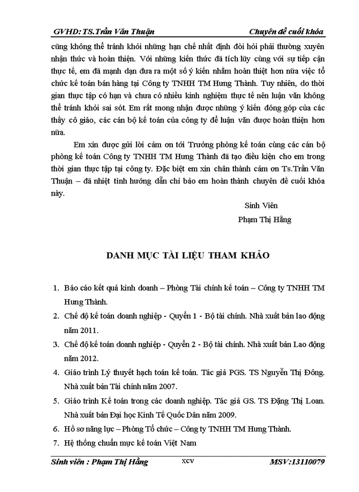 image for page Tổ chức công tác kế toán bán hàng và xác định kết quả kinh doanh tại Công ty Trách nhiệm hữu hạn Thương mại Hưng Thành