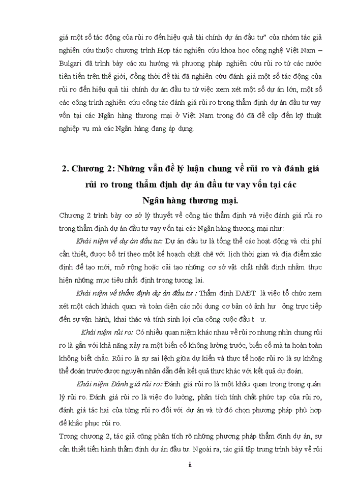 image for page ThS Đánh giá rủi ro trong thẩm định dự án đầu tư vay vốn tại Ngân hàng thương mại cổ phần Kỹ thương Việt Nam Chi nhánh Ba Đình